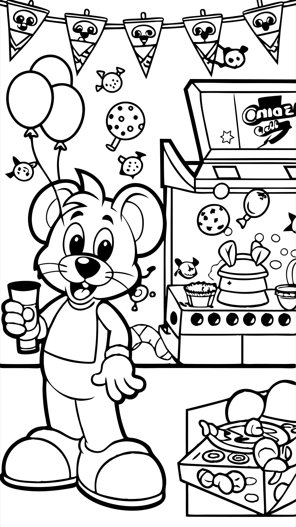 chuck e cheese coloring page